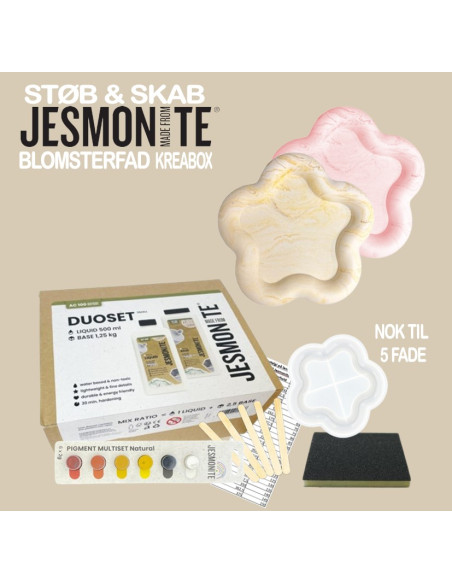 Jesmonite Startboks blomsterfad 1750 g/N