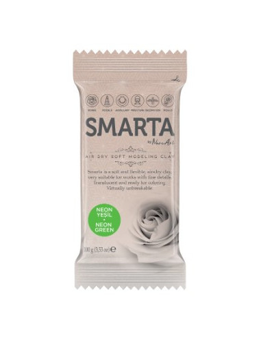 Smarta Neon Grøn Ler 100 g