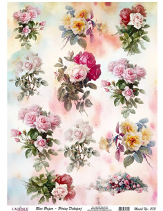 Cadence Rispapir Roser 30x42 cm 273