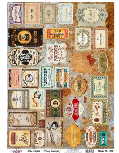 Cadence Rispapir Vintage 30x42 cm 322