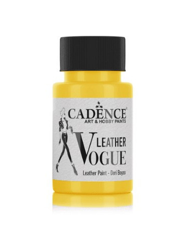 Cadence Vouge lædermaling Gul 50ml 02