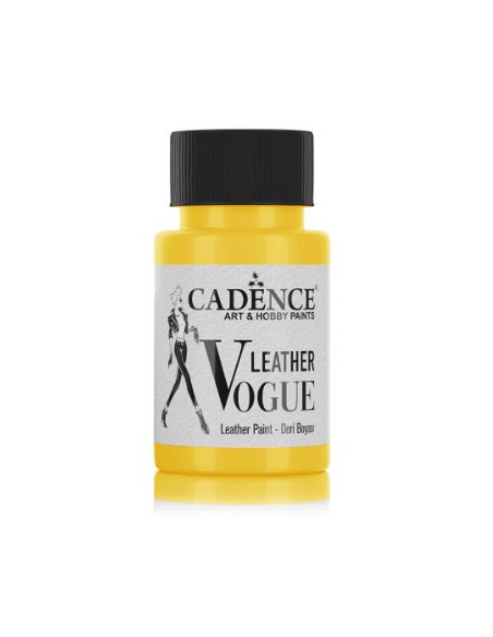 Cadence Vouge lædermaling Gul 50ml 02