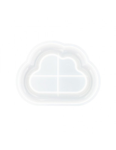 Jesmonite Silikoneform  Skyformet fad 13,8 cm x 17,8 cm x 1,8 cm - 0414