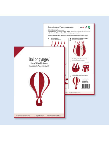 Papermatrix Ballongynge rød/Hvid 24x13 cm Saml selv kit BG24-01