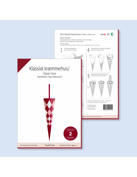 Papermatrix Klassisk kræmmerhus Rød, Rosa, Sølv Saml selv kit CC6 2 stk incl lim