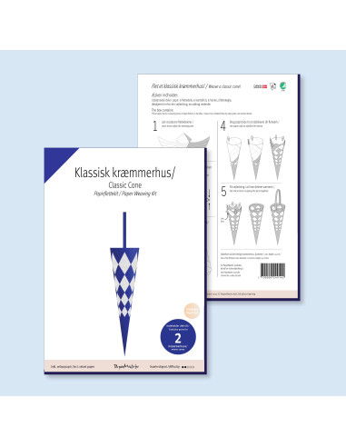 Papermatrix Klassisk kræmmerhus Blå, Sølv Saml selv kit CP2 2 stk incl lim