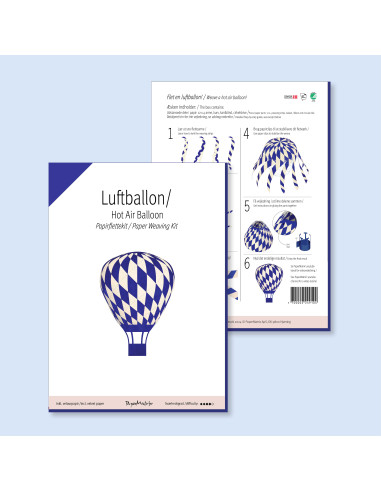 Papermatrix Luftballon Mørk blå Hvid Saml selv kit B17-EL3 incl lim