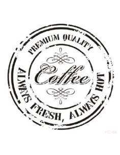 Stencil HD49 Coffee 45x45 cm