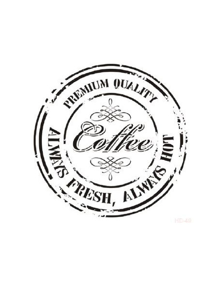 Stencil HD49 Coffee 45x45 cm