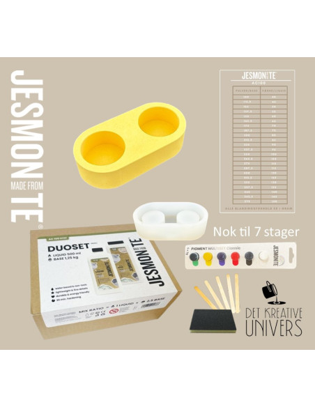 Jesmonite startboks Fyrfadstage 1750 g/C