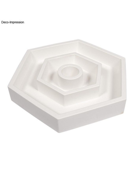 Rayher Silikoneform lysestage sekskant 3 i 1 36167