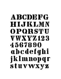 Stencil AS 430 Alfabet 21x30 cm