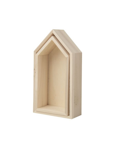 Trærammehuse 2 stk FSC 17x9x4cm+15x7,5x4cm 62695