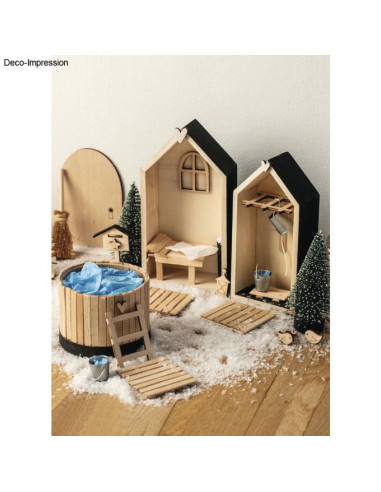 Trærammehuse 2 stk FSC 17x9x4cm+15x7,5x4cm 62695