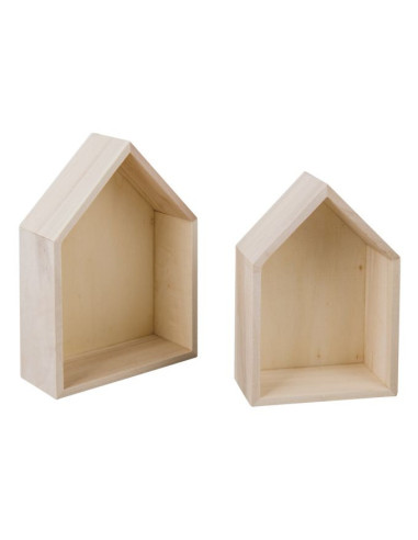Trærammehuse 2 stk i FSC Mix 14x10x4cm+12,5x8,5x4cm 65696