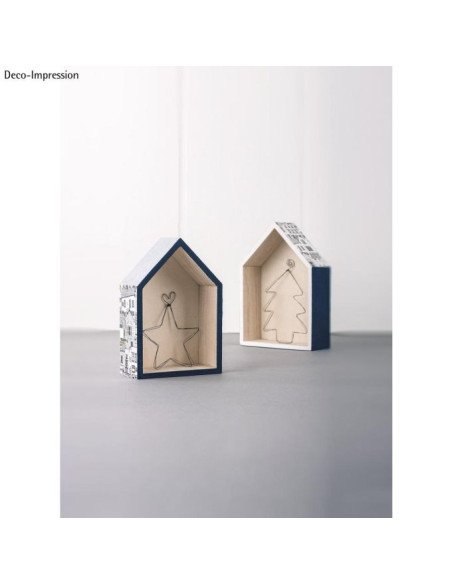 Trærammehuse 2 stk i FSC Mix 14x10x4cm+12,5x8,5x4cm 65696