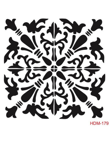 Stencil HDM179 mønster 25x25 cm