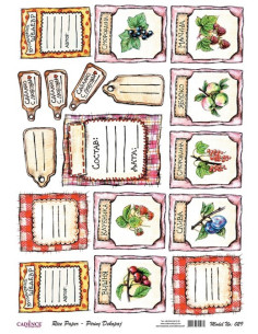 Ris papir bruges med decoupage lim
