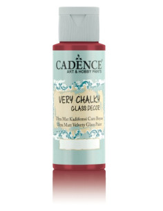 Cadence very chalky glass decor 1357 Coral red