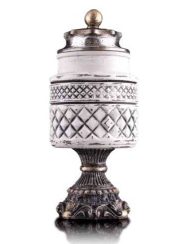 Cadence very chalky glass decor 1331 Hvid