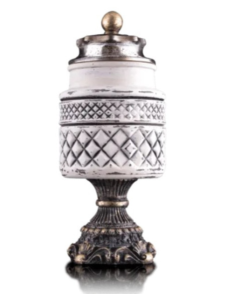 Cadence very chalky glass decor 1331 Hvid