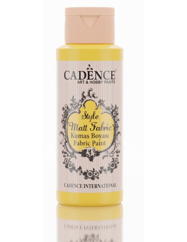 Cadence Style matt fabric paint 635 Lemon yellow