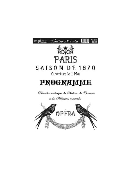 Transfer HDT-52 25x35 cm opera