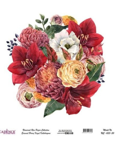 Decoupage-rispapir fra Cadence bruges til dekoration