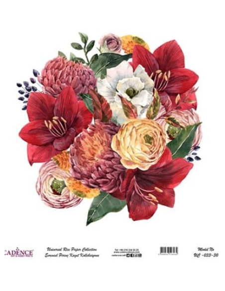 Decoupage-rispapir fra Cadence bruges til dekoration