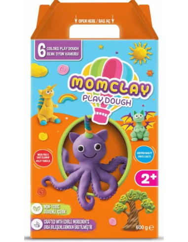 Momclay fra Smarta er et sæt med seks farverige modellervokser