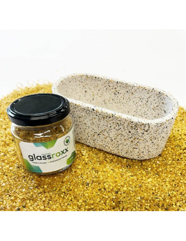 rå og smuk glaseffekt til dine Jesmonite-støbninger GlassRoxx