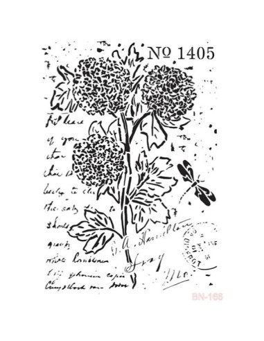 Stencil BN166 Blomst 25x36 cm