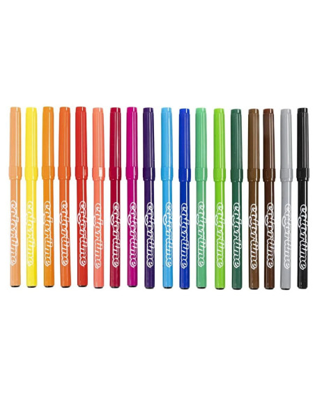 18 stk kvalitets tusser med 2 mm spids til farvelægning og tegning