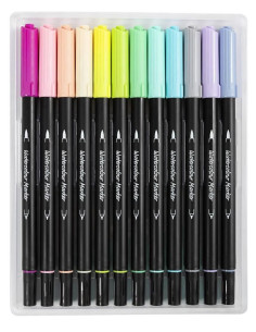 Smukke akvareltusser i pastelfarver. Indeholder 12 stk 2