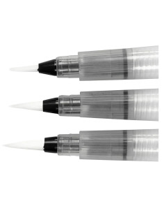 Vandpensler til akvarelmaling indeholder 3 stk 2