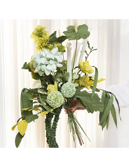 Blomster stængel til crepepapirblomster