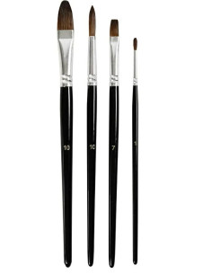 Pensler til akvarelmaling 4 størrelser