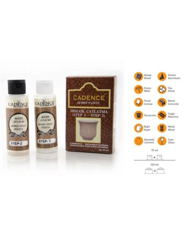 Eggeskal/Mosaik krakelering 2 step. 2x70 ml