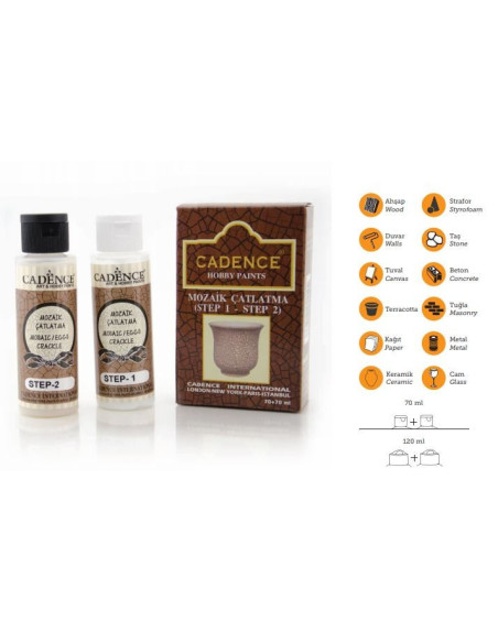 Eggeskal/Mosaik krakelering 2 step. 2x70 ml