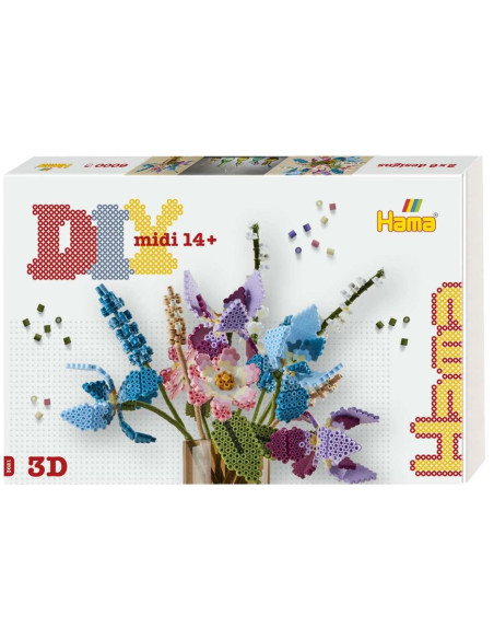 Hama æske med perler og vejledning til perle buket