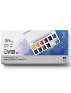 Cotman Akvarelsæt – 12 halve pans (rejsestørrelse) Akvarelmaling