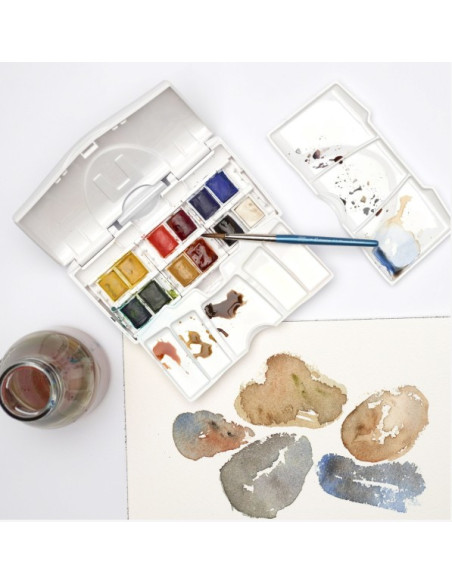 Winsor Newton Cotman watercolour pocket box plus 12 farver 0390373