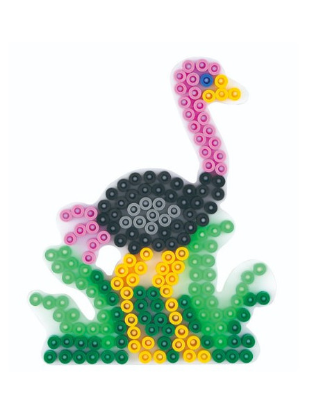 Lav en sjov struds med hama rørperler - giv kreativiten fri
