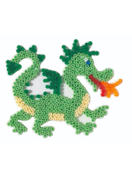 lav sjove drager med Hama rørperler og denne plade