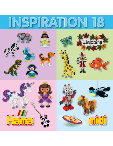 Hama inspirations hæfte med midi perler