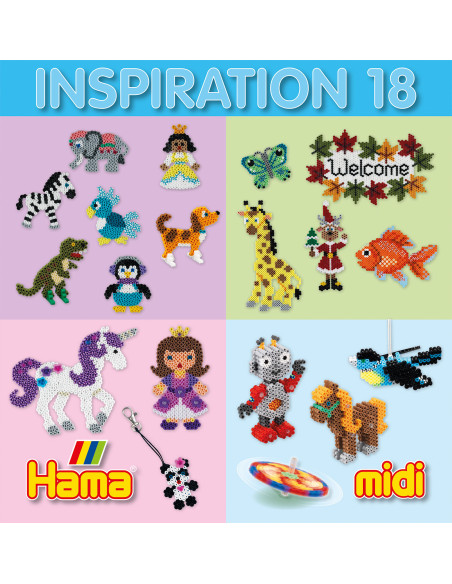 Hama inspirations hæfte med midi perler