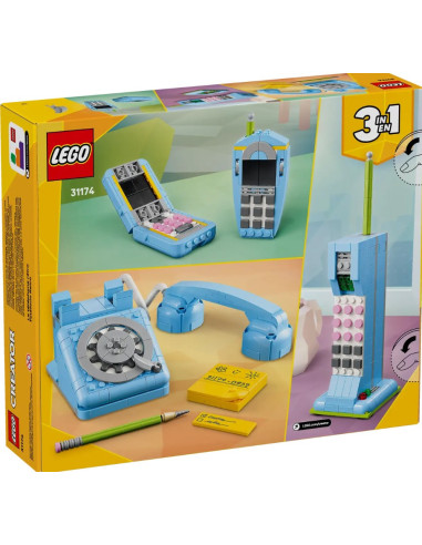 retro-telefoner fra 1960’erne, 1980’erne og 2000’erne.