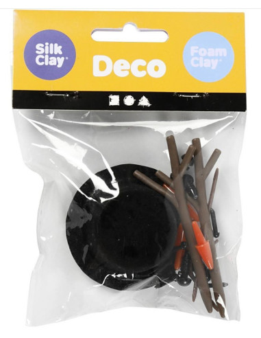 Lav sjove snemænd i ler og brug disse arme, hat, øjne mm