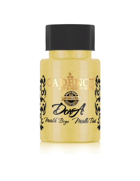 Dora metallic paint 199  Yellow/gul 50 ml