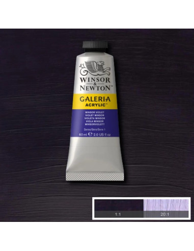 Galeria akrlmaling med stærk pigmentering i farven Winsor blue